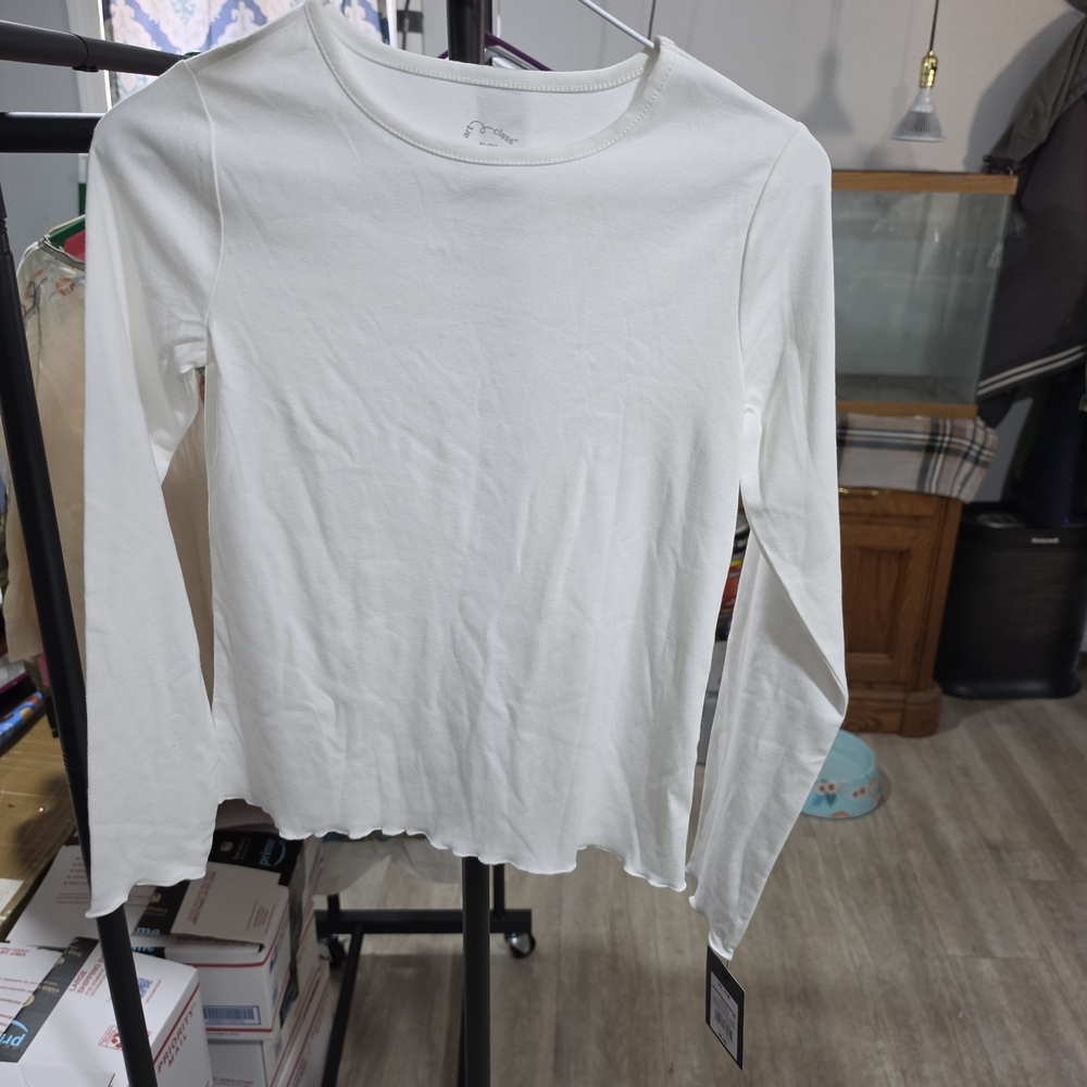 Art Class White Long Sleeve Top